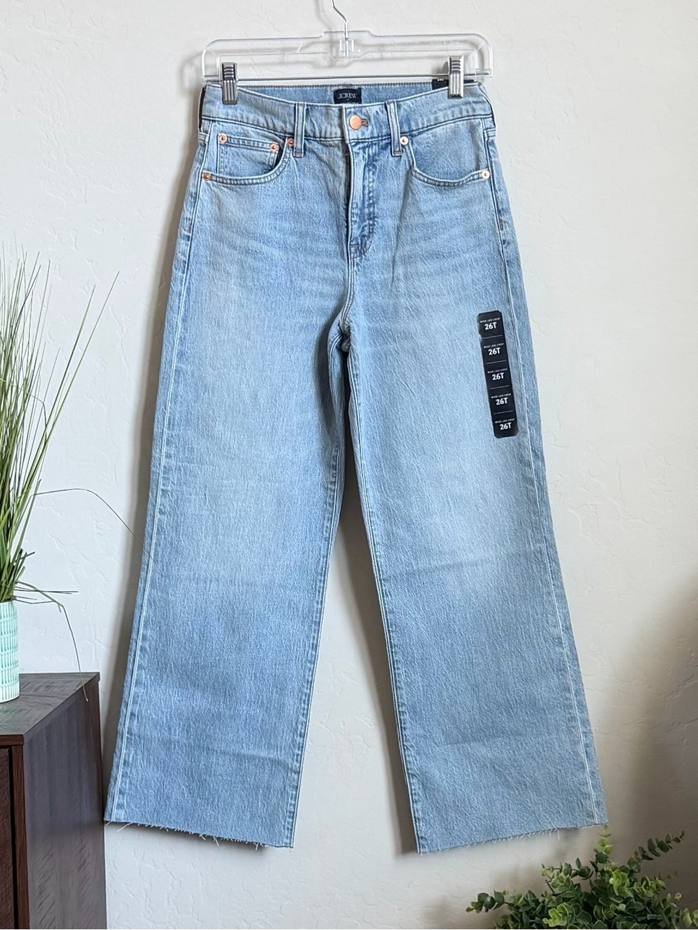 J. Crew Light Blue High-Rise Wide Leg Jeans